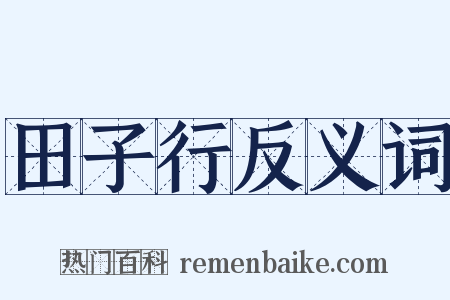 田子行反义词是什么意思的图片
